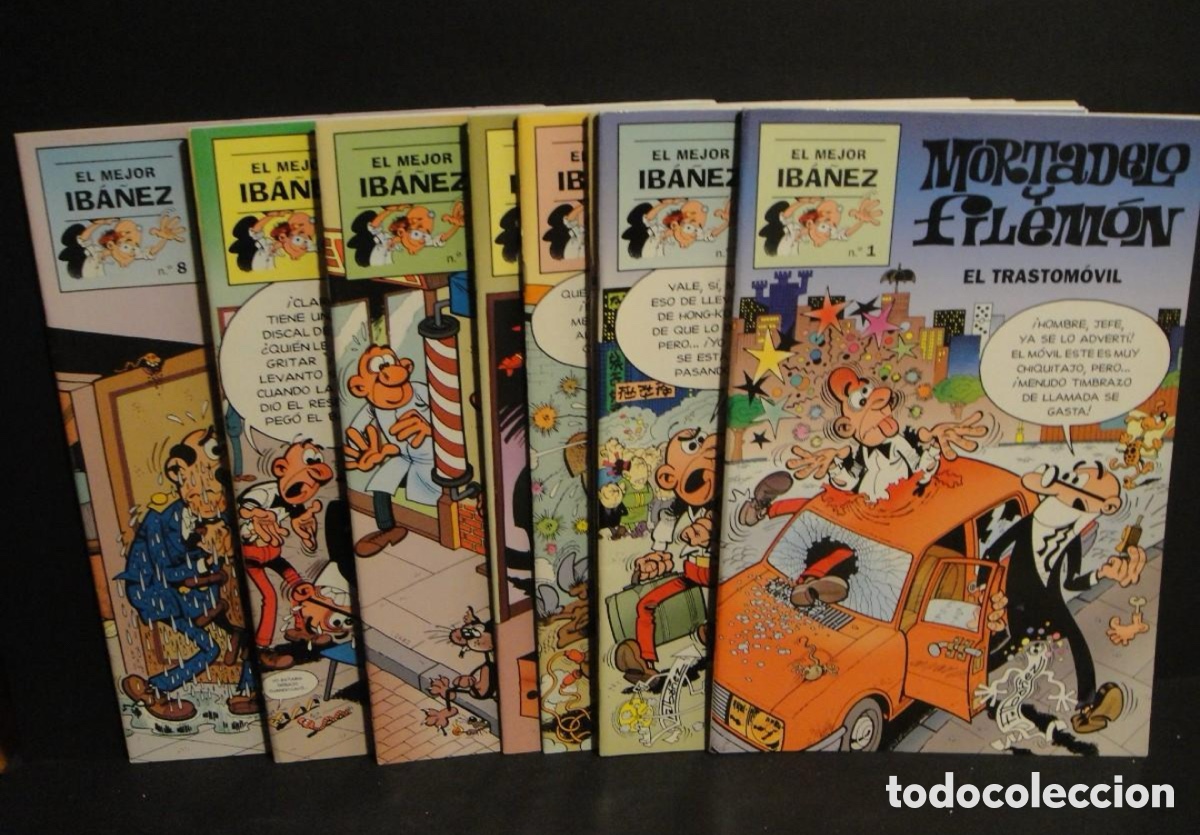 C&oacute;mics: Colecci&oacute;n completa El Mejor Ib&aacute;&ntilde;ez &ndash; 8 n&uacute;meros &ndash; Ediciones B / Primera Plana 1999