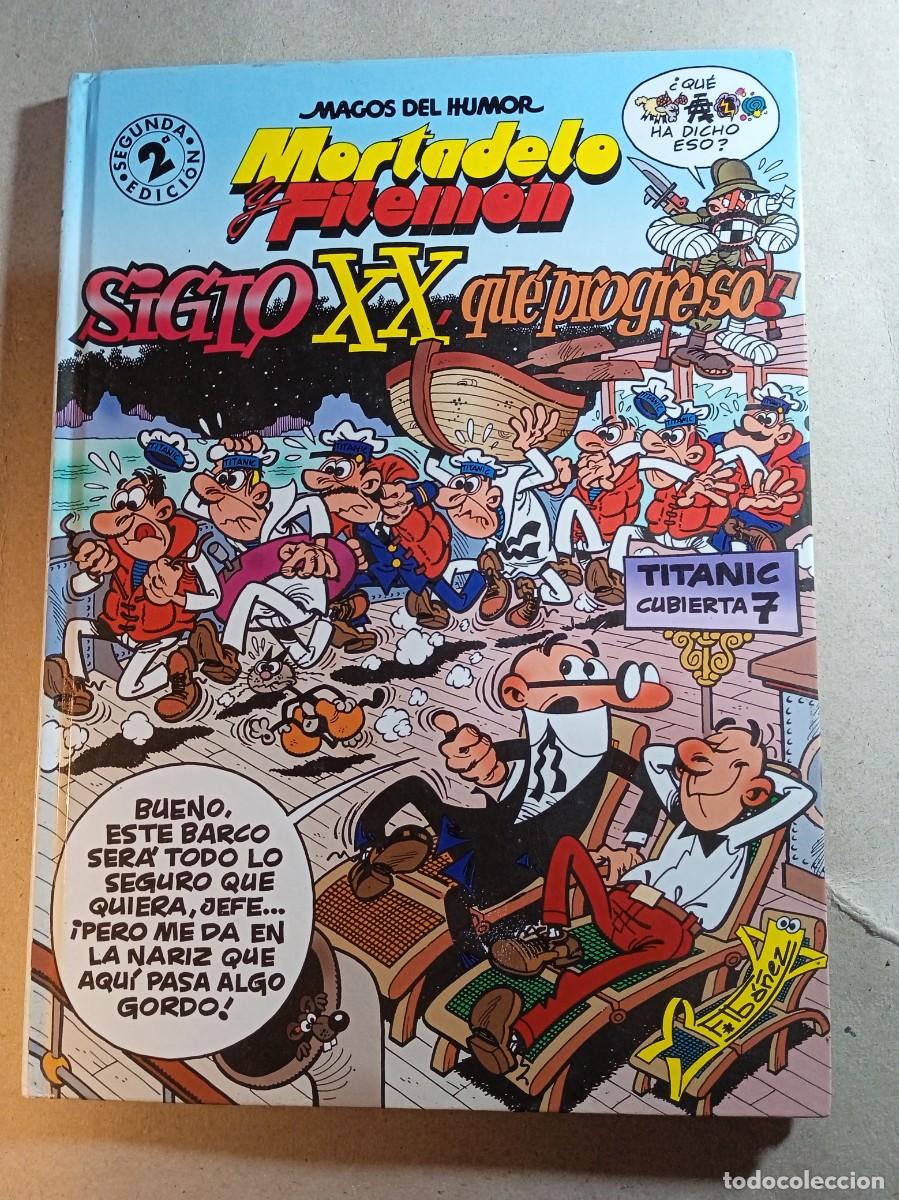 Fumetti: MAGOS DEL HUMOR MORTADELO Y FILEMON EN SIGLO XX QUE PROGRESO TAPA DURA