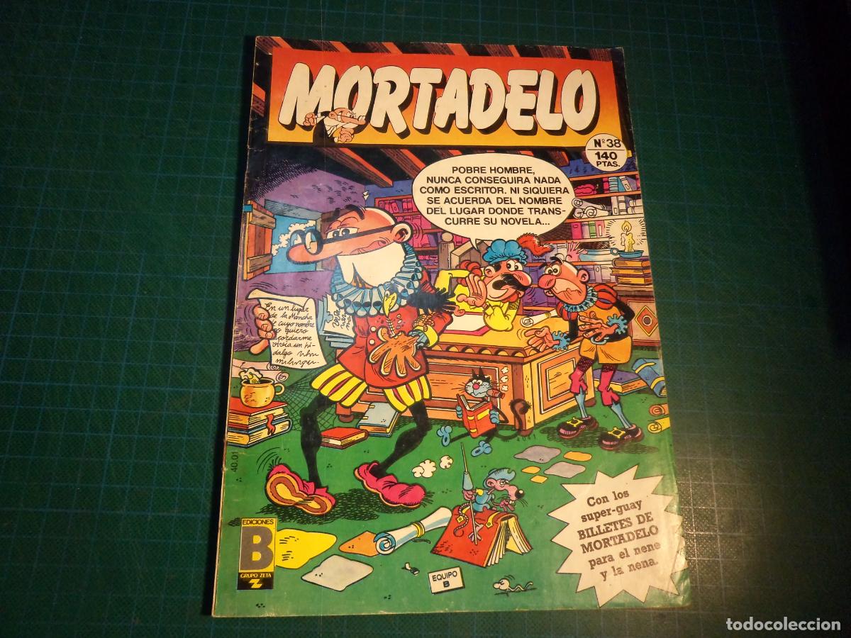 C&oacute;mics: Mortadelo. N&ordm; 38. Ediciones B. Con se&ntilde;ales de uso. (Ref. 21-B)
