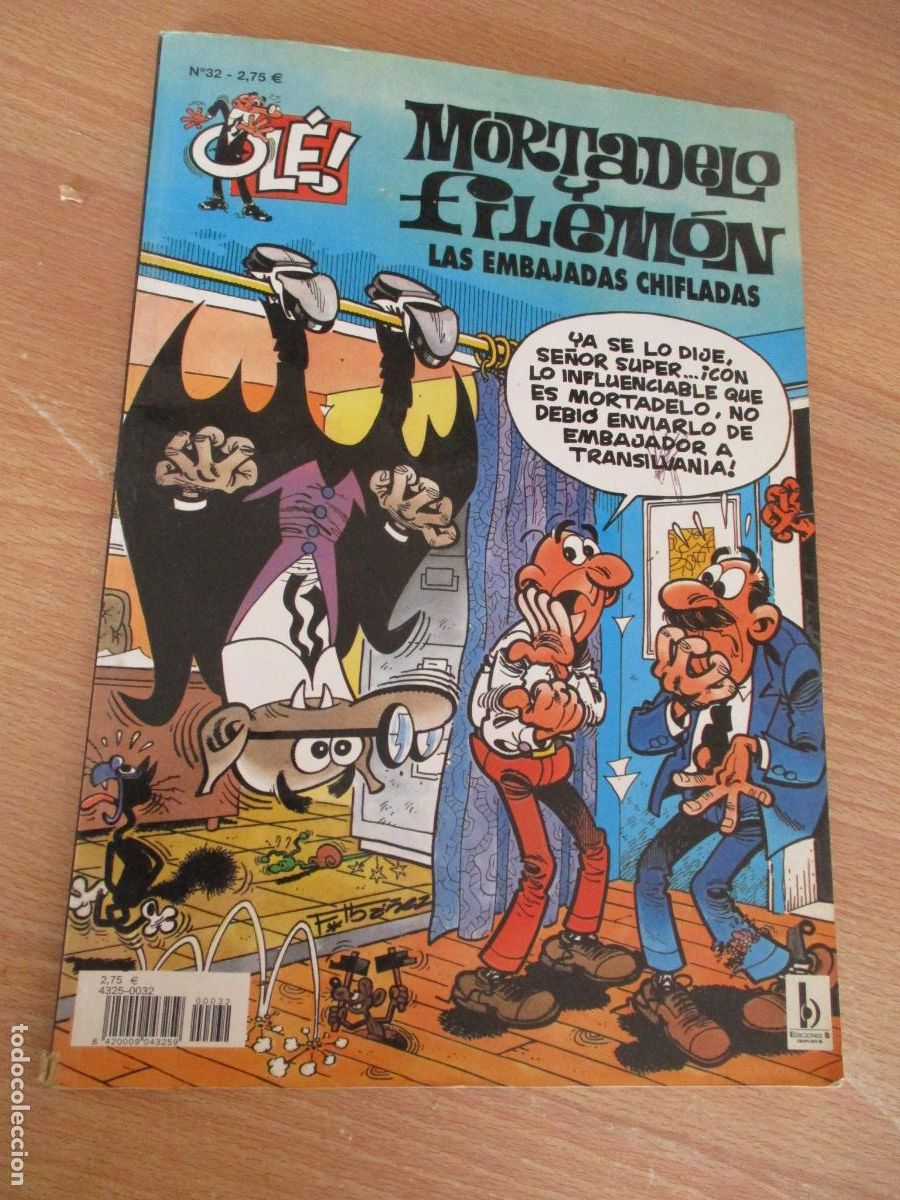 C&oacute;mics: EDICIONES B- MORTADELO Y FILEM&Oacute;N- LAS EMBAJADAS CHIFLADAS- N&ordm;. 32.- OL&Eacute; A&Ntilde;O 2002