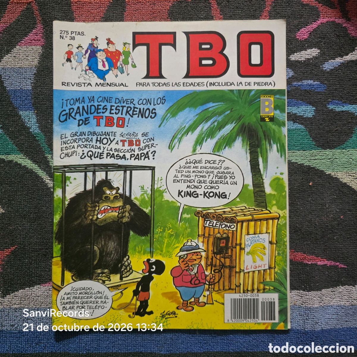 C&oacute;mics: TBO, REVISTA MENSUAL 38 (EDICIONES B) - Foto 1