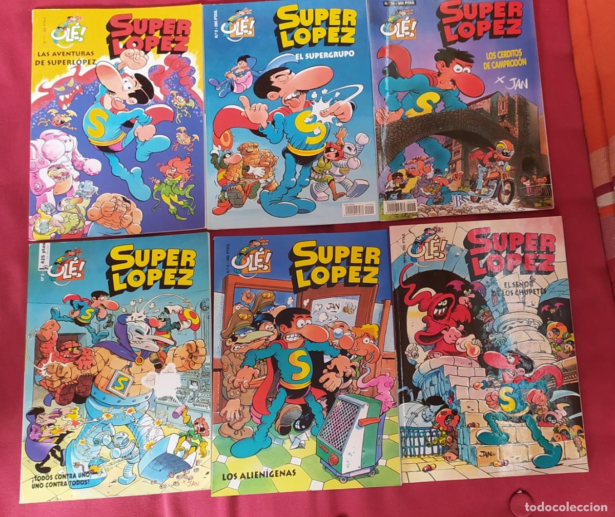C&oacute;mics: Lote 6 superlopez. n&ordm;s 1,2,3,4,5,16. Ole-Ediciones B