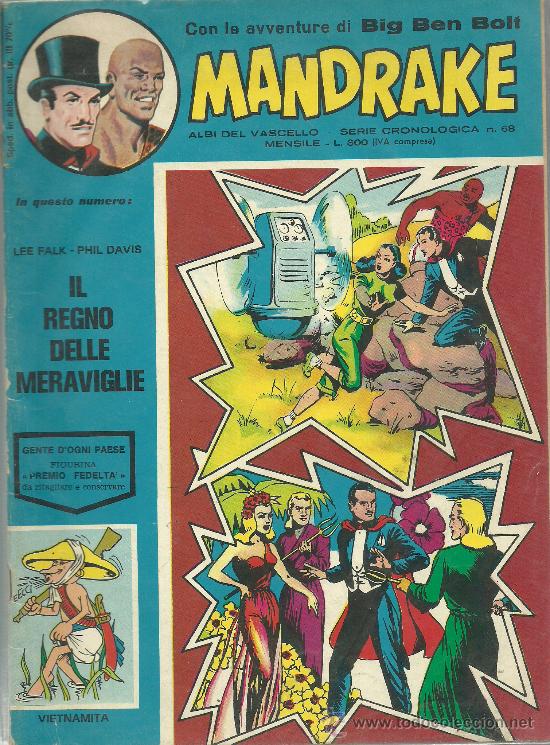 MANDRAKE ALBI DEL VASCELLO SERIE CRONOLOGICA Nº 68 ANNO 1974 (Tebeos y Comics - Comics Lengua Extranjera - Comics Europeos)