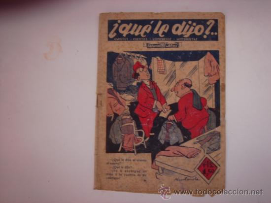C&oacute;mics: QUE LE DIJO? ... EDITORIAL ALAS 1943 - Foto 1