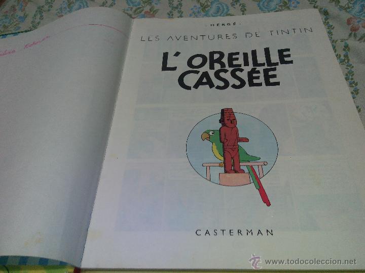 C&oacute;mics: tintin l&acute;oreille cas&eacute;e herg&eacute; 1984. frances - Foto 2