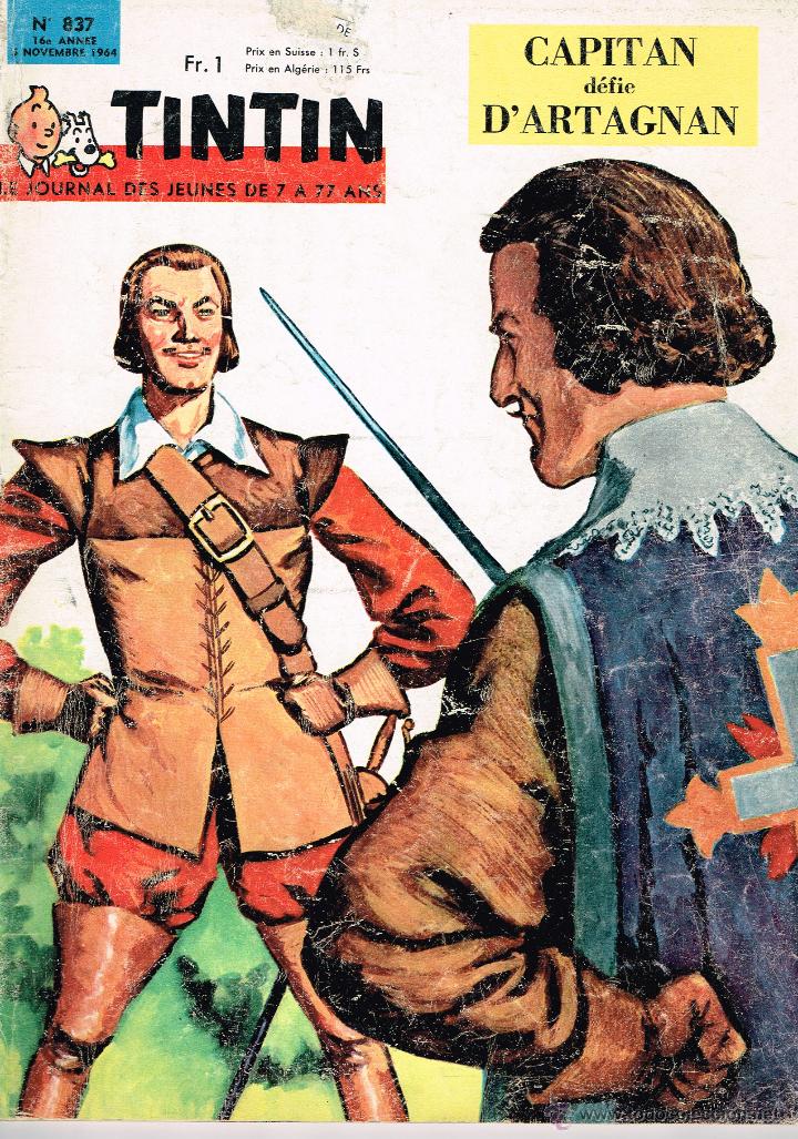 Comics : Revista Tintin original en franc&eacute;s, n&ordm; 837.