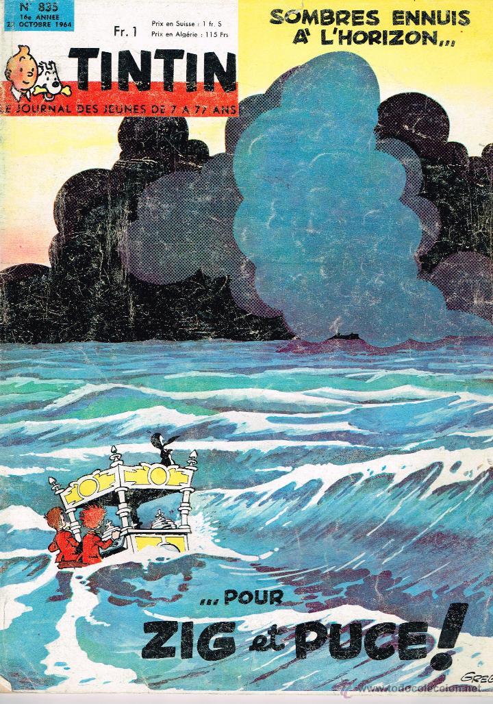 Comics : Revista Tintin original en franc&eacute;s, n&ordm; 835.