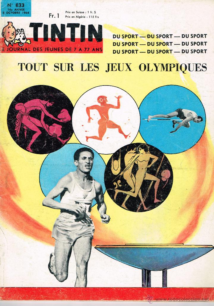 Comics : Revista Tintin original en franc&eacute;s, n&ordm; 833.