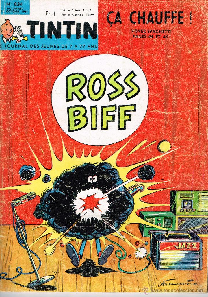 Comics : Revista Tintin original en franc&eacute;s, n&ordm; 834.