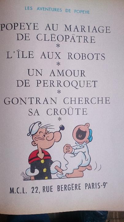 C&oacute;mics: LES AVENTURES DE POPEYE - EN FRANC&Eacute;S - Foto 3