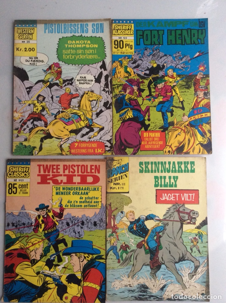C&oacute;mics: COMICS DEL OESTE LOTE DE 4 EJEMPLARES ( COMICS EN NORUEGO ) - Foto 1