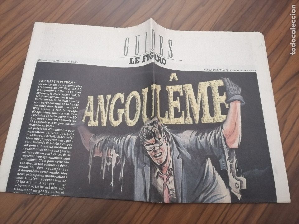 C&oacute;mics: GUIA DE ANGULEME DE LE FIGARO. FORMATO PERI&Oacute;DICO. BUEN ESTADO. FRANC&Eacute;S. 2002. DIFICIL