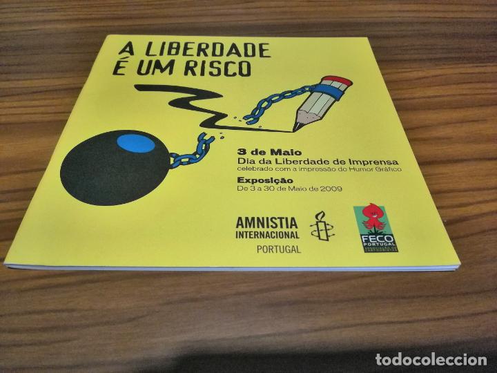 C&oacute;mics: A LIBERDADE E UM RISCO. CAT&Aacute;LOGO DE AMNISTIA INTERNATIONAL. EN PORTUGU&Eacute;S. BUEN ESTADO. DIFICIL