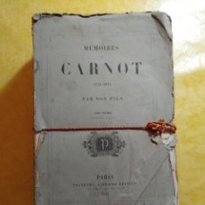 Cómics: MEMOIRES DE CARNOT,1861, EN FRANCES, PYMY 15