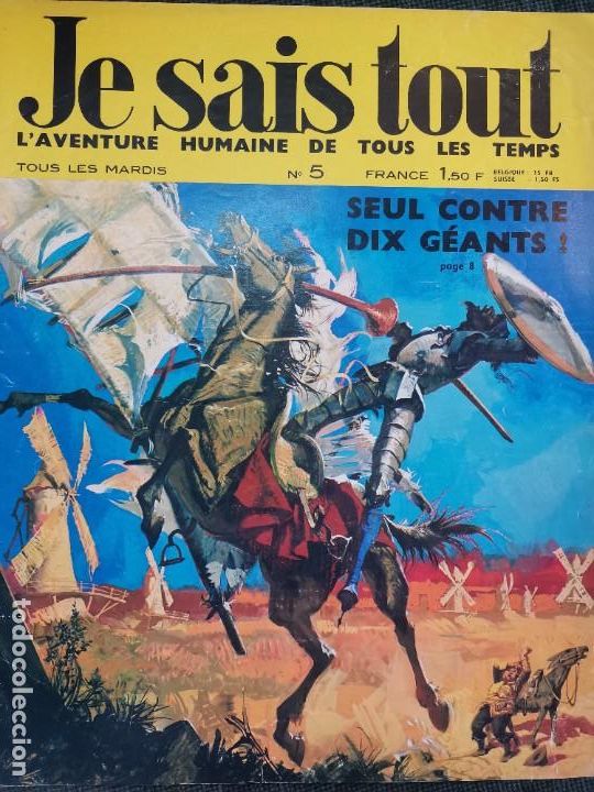 Comics: N&ordm; 5 Revista JE SAIS TOUT, 1969. Comic - DON QUICHOTTE CERVANTES -EDOUARD MANET