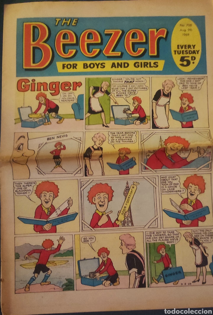C&oacute;mics: C&oacute;mic Ingl&eacute;s.The Beezer .1968 - Foto 1