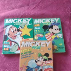 Cómics: LOTE DE 3 COMICS Y PASATIEMPOS MICKEY POCHE, 1987 , FRANCÉS CES