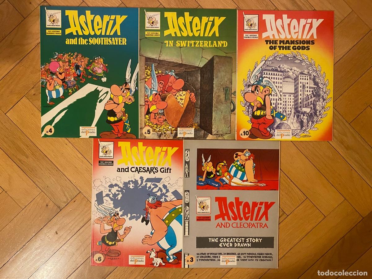 C&oacute;mics: 5 Asterix en INGL&Eacute;S, tapa blanda. Ediciones del Prado - Foto 1