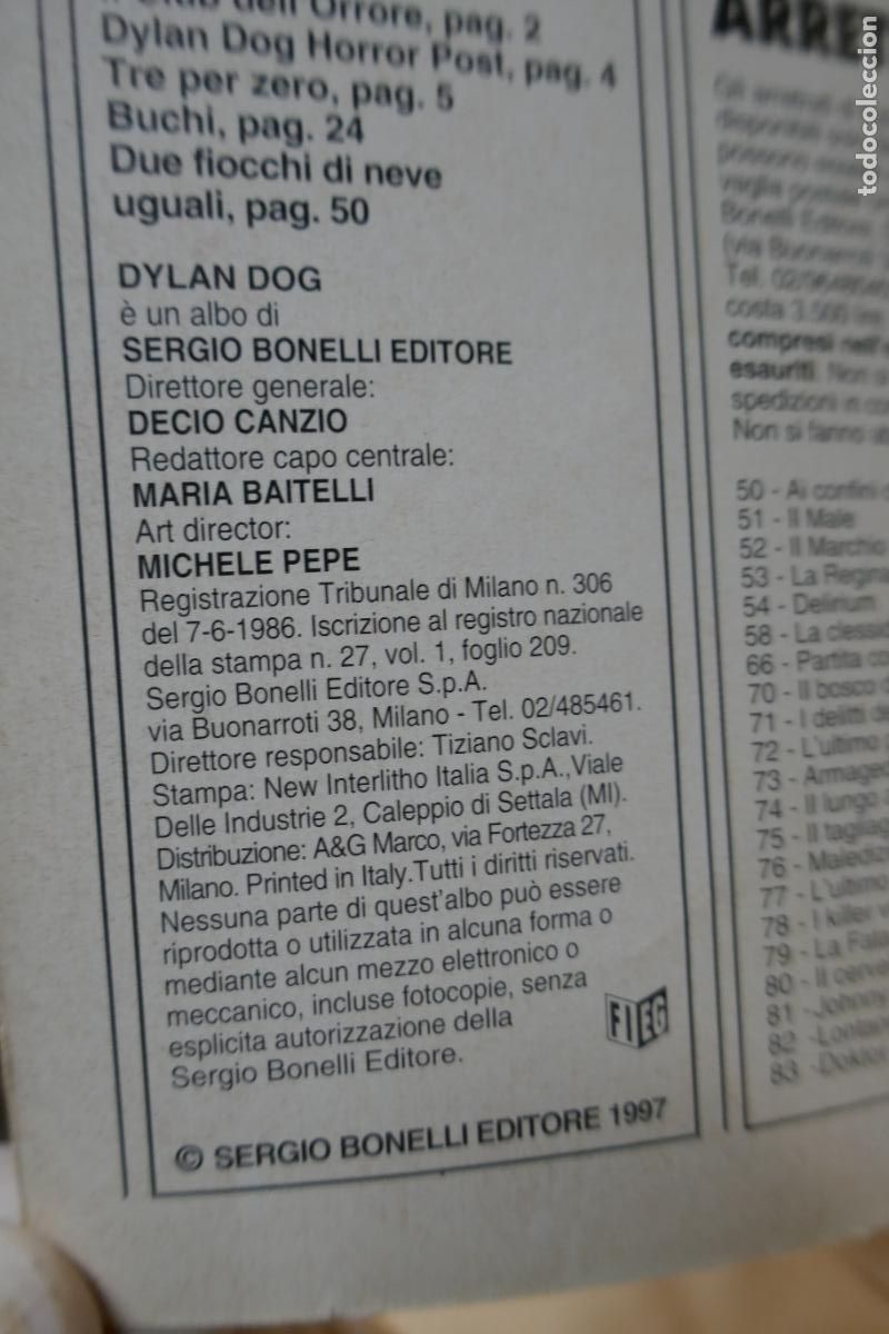 C&oacute;mics: DYLAN DOG - TRE PER ZERO (COMIC EN ITALIANO) - Foto 5