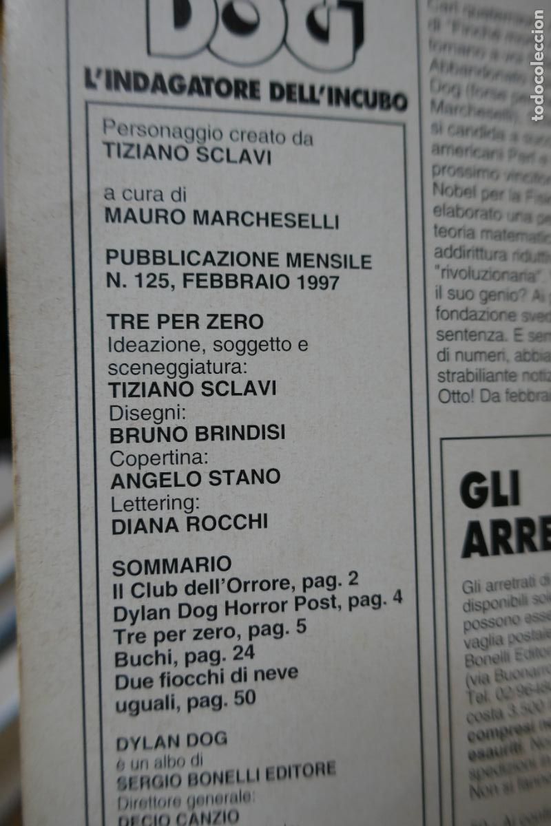 C&oacute;mics: DYLAN DOG - TRE PER ZERO (COMIC EN ITALIANO) - Foto 6