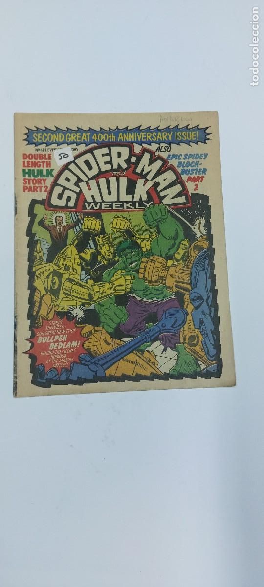 C&oacute;mics: Marvel U.K. N&ordm; 401 Spiderman & Hulk - Foto 1