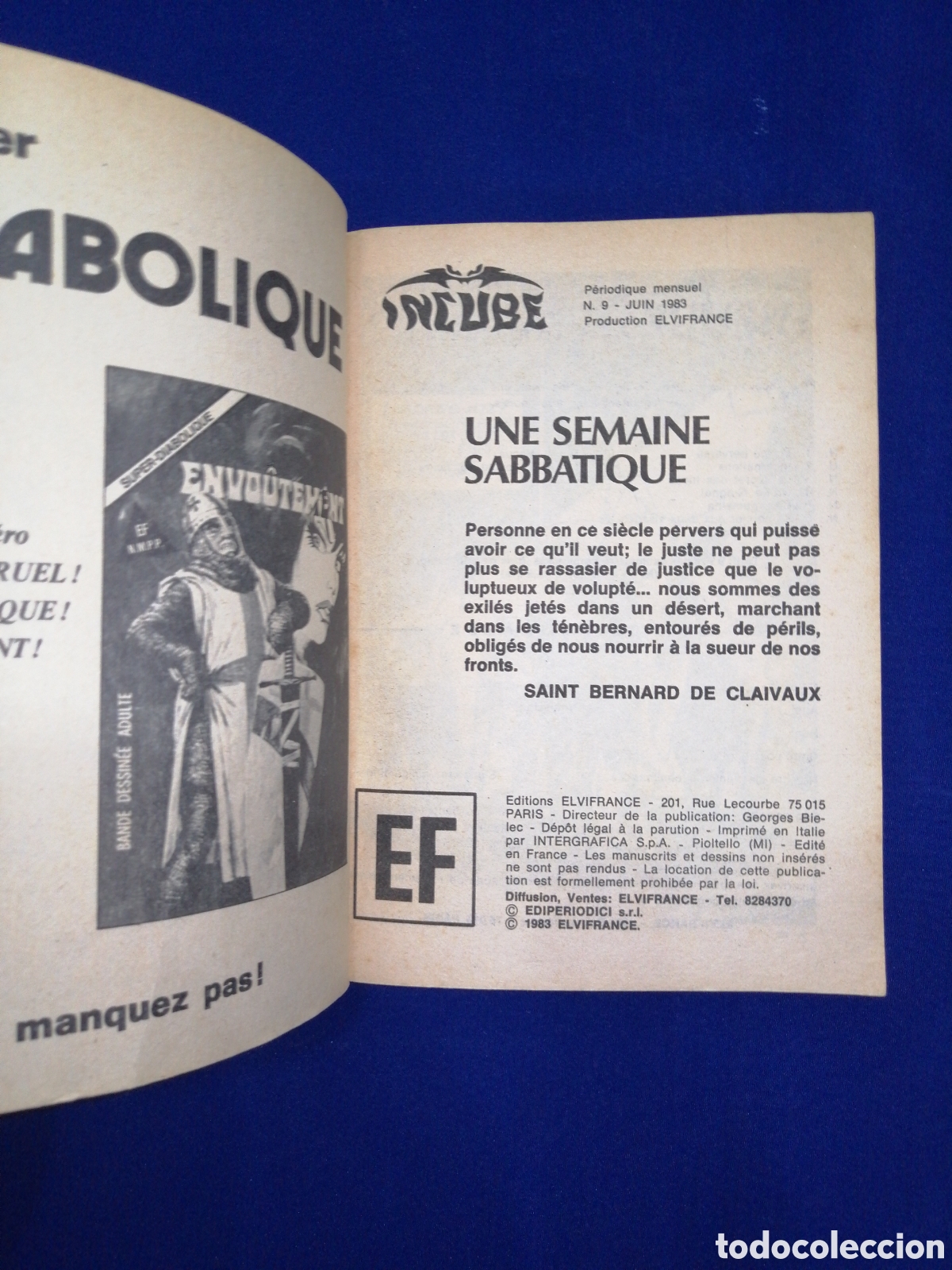 C&oacute;mics: INCUBE - N&Uacute;MERO 9 - 1983 C&Oacute;MIC IDIOMA FRANC&Eacute;S - Foto 2