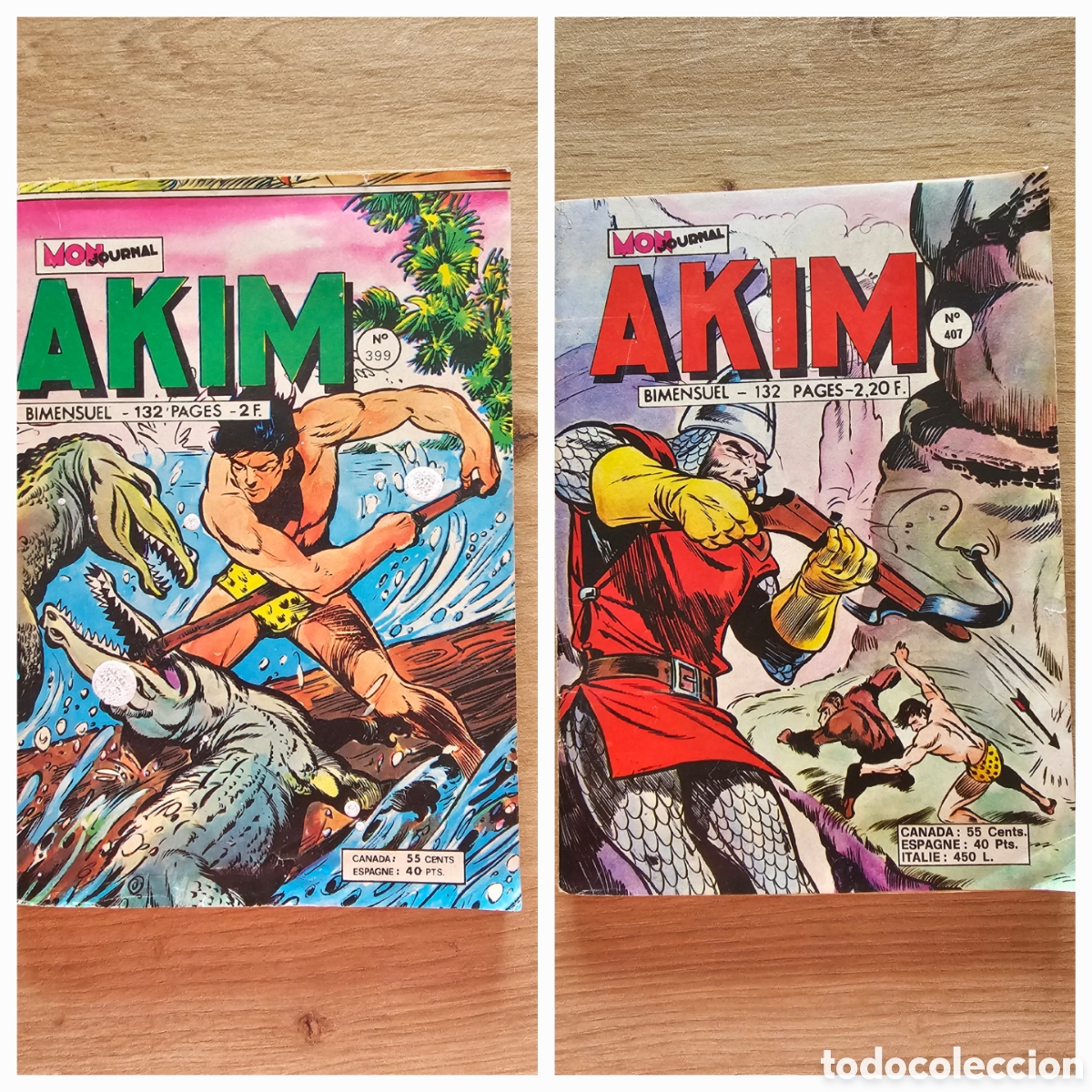 C&oacute;mics: 2 c&oacute;mics &rdquo; Akim&rdquo; 1976 Franceses - Foto 1