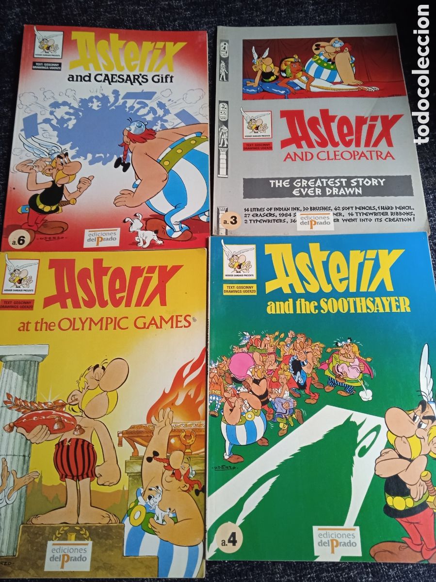 C&oacute;mics: ASTERIX - LOTE 4 EJEMPLARES -ED. EDICIONES DEL PRADO. -EDICION EN INGLES - Foto 1