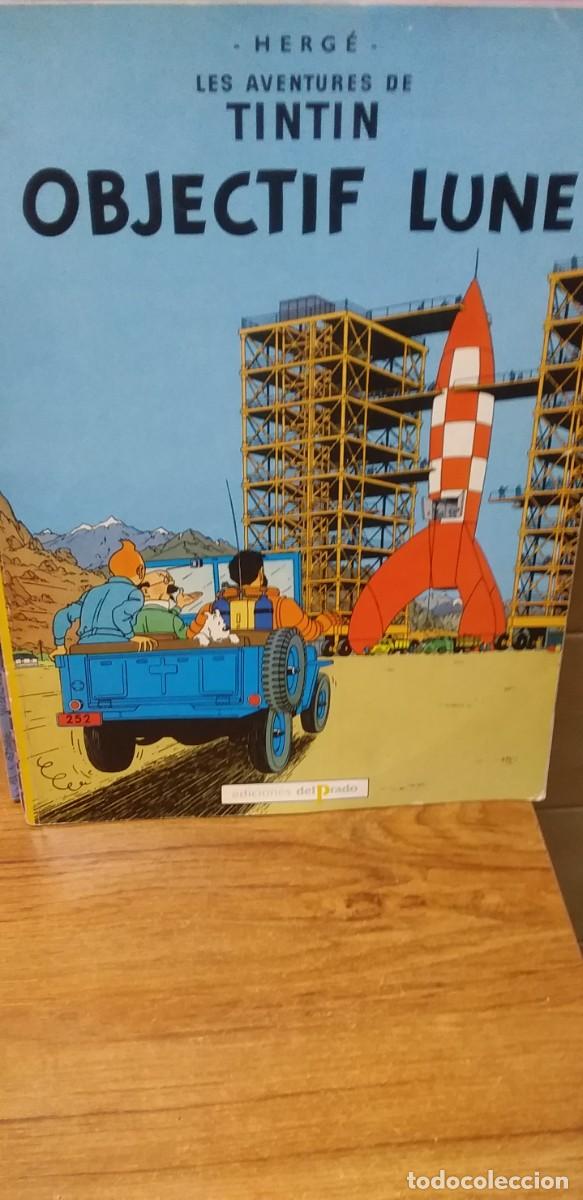 C&oacute;mics: LES AVENTURES DE TINTIN - OBJECTIF LUNE - ED. DEL PRADO - TEXTO EN FRANCES - Foto 1
