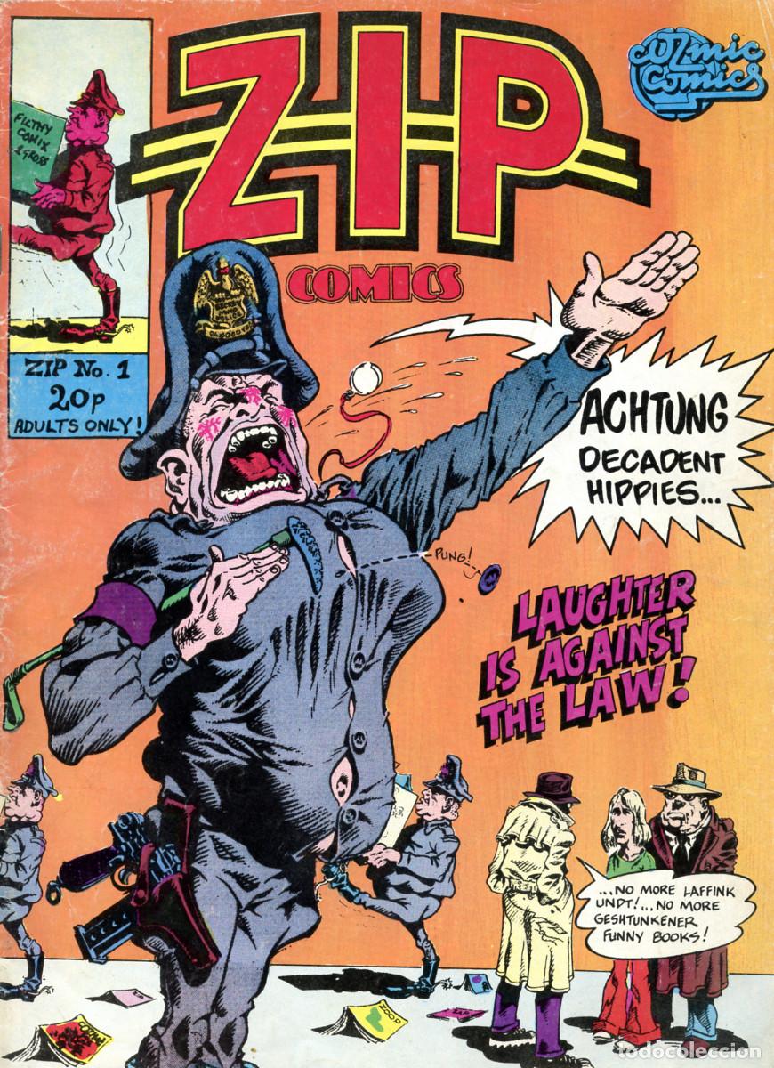 C&oacute;mics: ZIP COMICS 1 - COMIC UNDERGROUND INGL&Eacute;S - 1977 - Foto 1