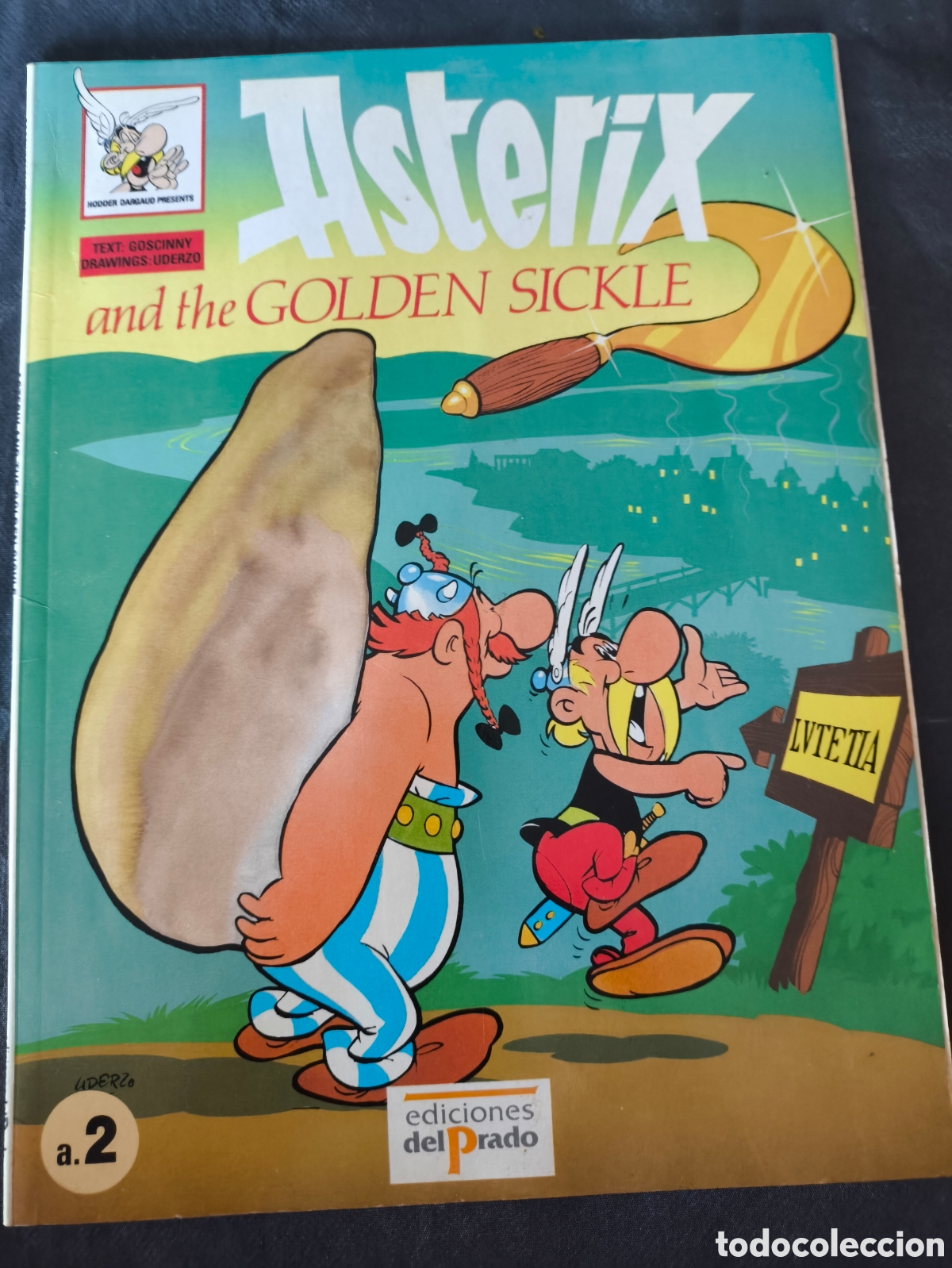 C&oacute;mics: LOTE 3 C&Oacute;MICS ASTERIX EN INGL&Eacute;S STUDY COMICS PRADO CON GLOSARIOS SEPARATA RARO - Foto 3