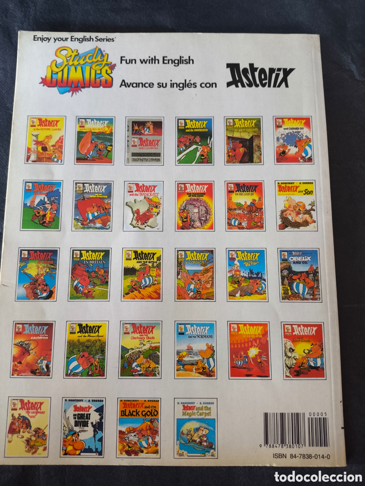C&oacute;mics: LOTE 3 C&Oacute;MICS ASTERIX EN INGL&Eacute;S STUDY COMICS PRADO CON GLOSARIOS SEPARATA RARO - Foto 5