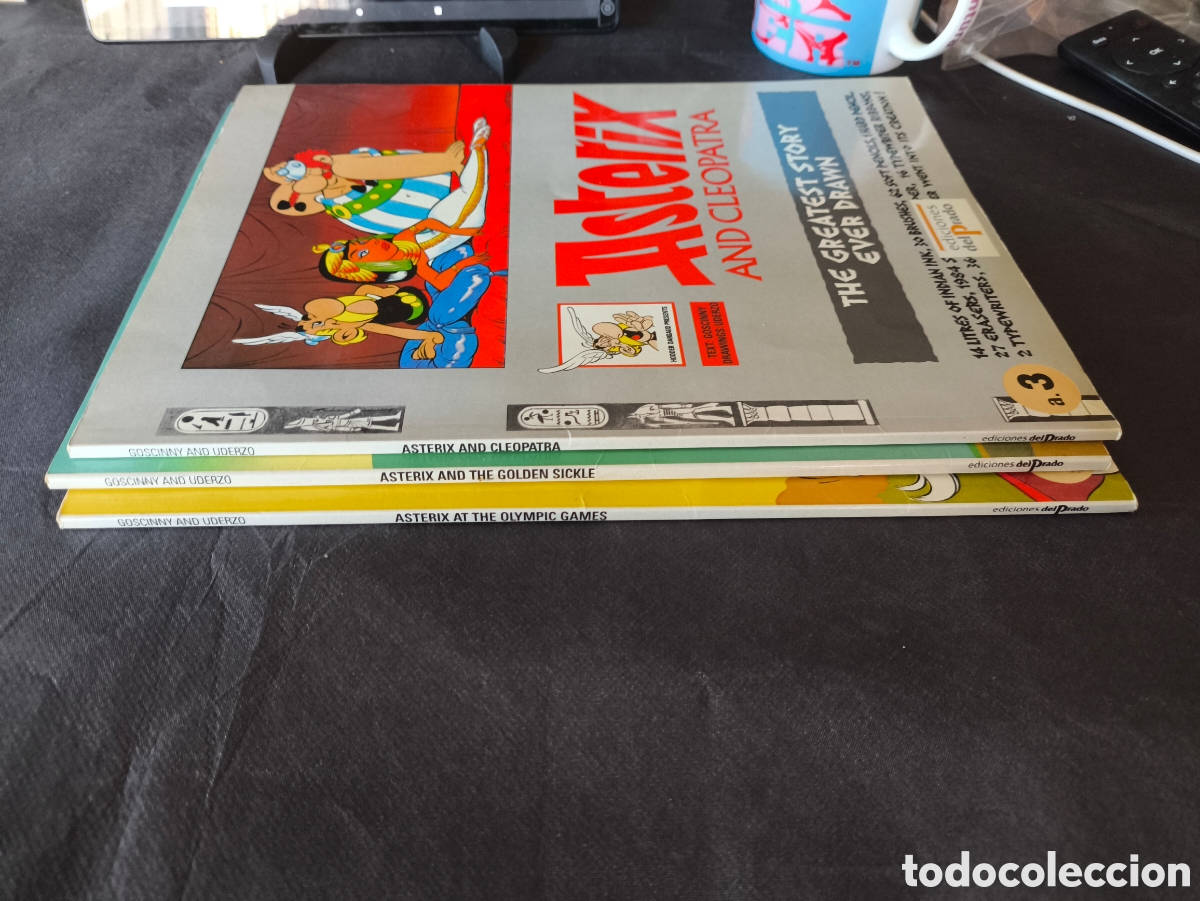 C&oacute;mics: LOTE 3 C&Oacute;MICS ASTERIX EN INGL&Eacute;S STUDY COMICS PRADO CON GLOSARIOS SEPARATA RARO - Foto 9