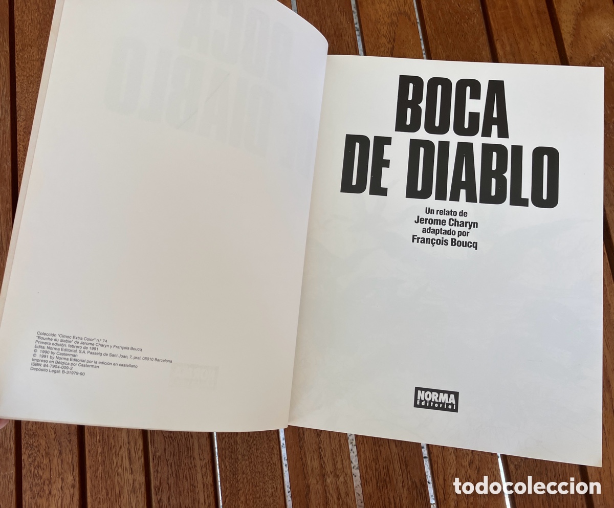 C&oacute;mics: Boca de diablo Charyn Boucq 1991 - Foto 4
