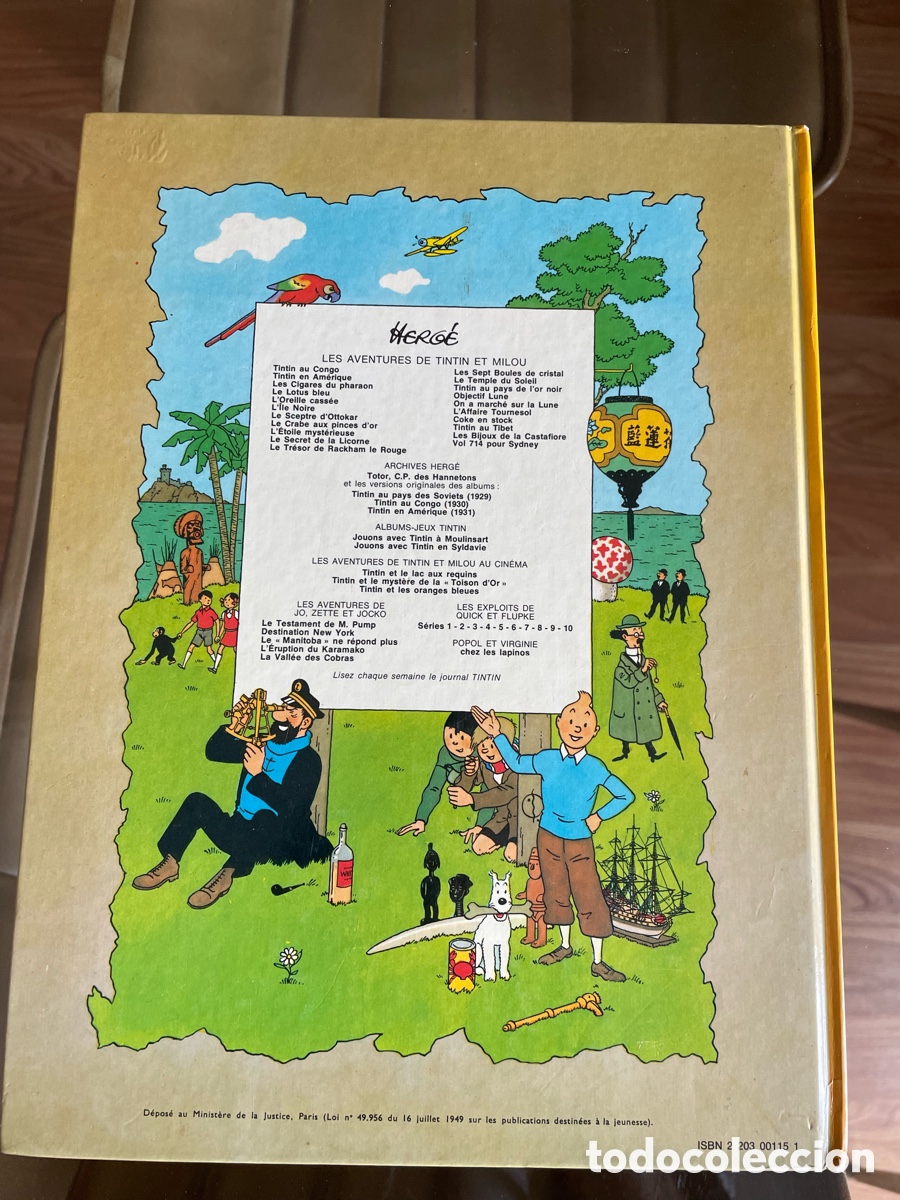 C&oacute;mics: TINTIN OBJECTIF LUNE Casterman 1966 - Foto 2