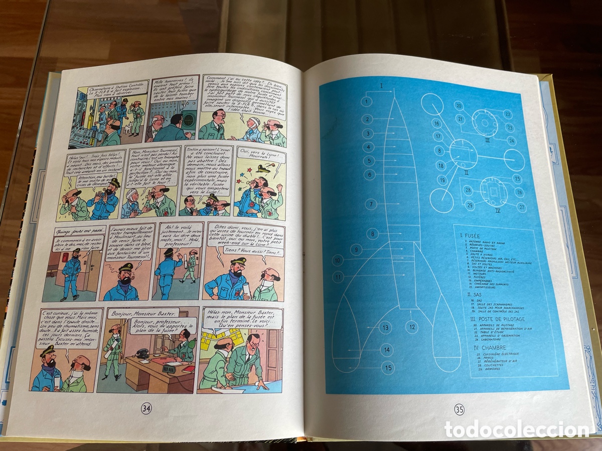 C&oacute;mics: TINTIN OBJECTIF LUNE Casterman 1966 - Foto 10