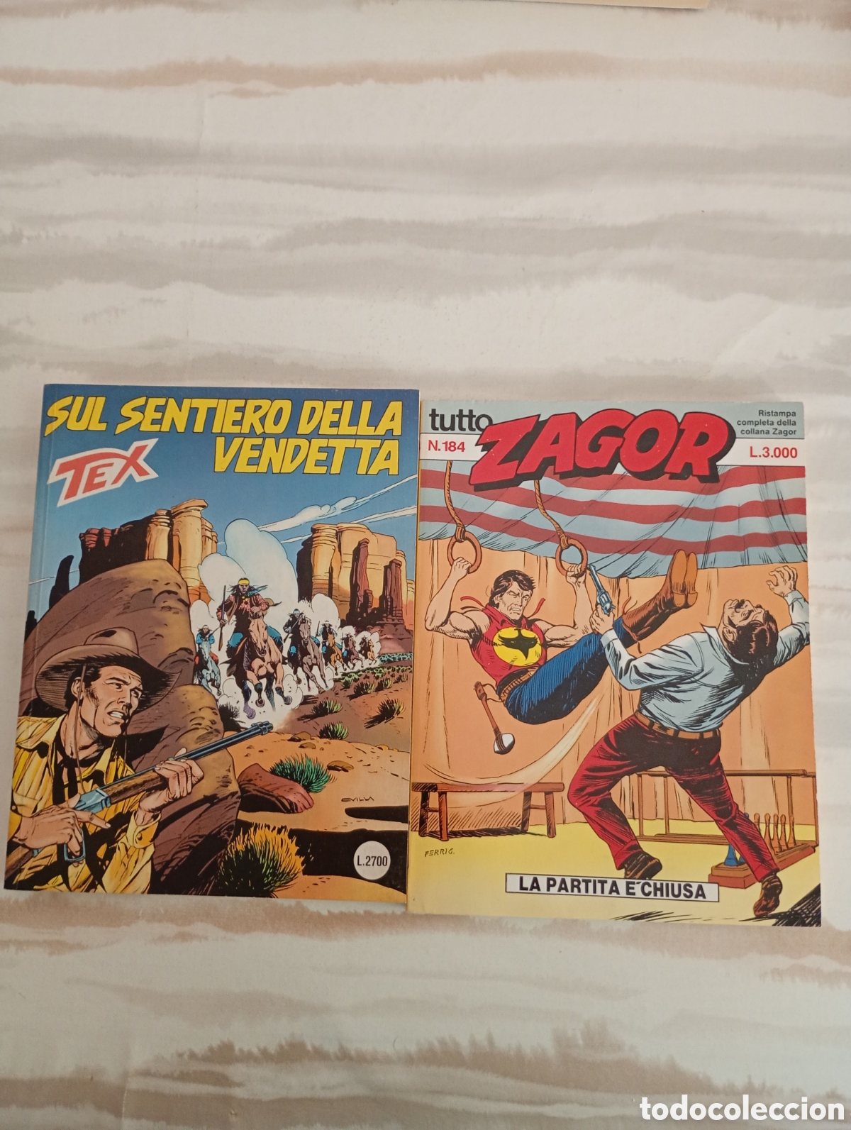 C&oacute;mics: TEX y ZAGOR 2 EJEMPLARES versi&oacute;n Italia FUMETTI