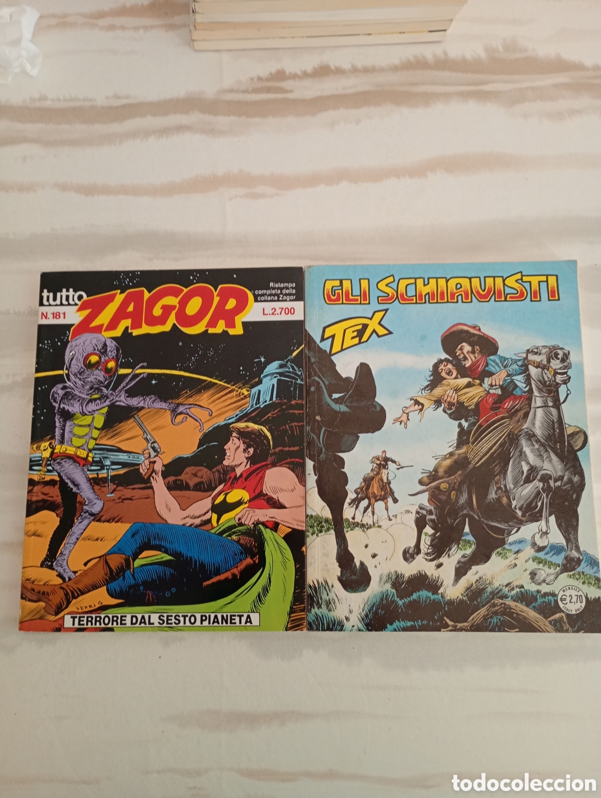 C&oacute;mics: TEX y ZAGOR 2 EJEMPLARES versi&oacute;n Italia FUMETTI