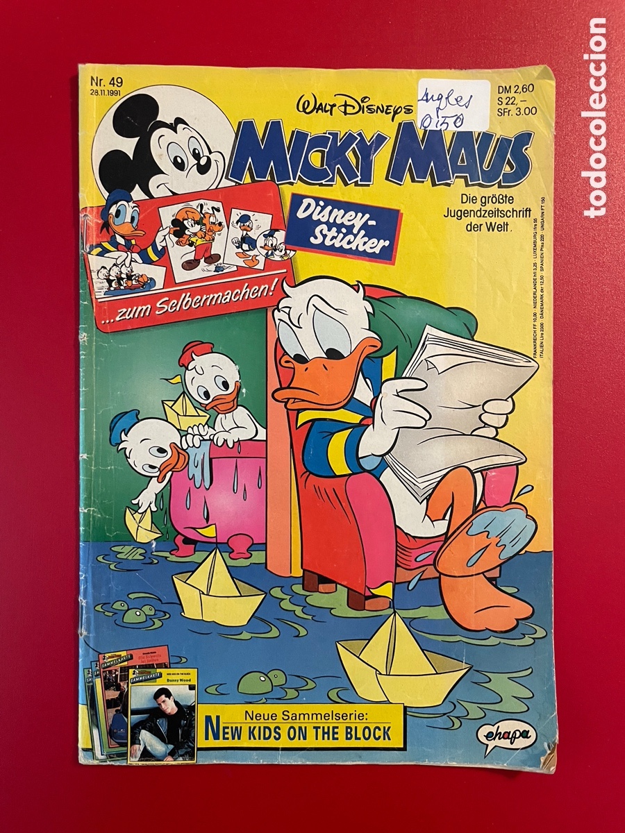 C&oacute;mics: Mickey Mouse alem&aacute;n. Micky Maus. 1991. Walt Disney