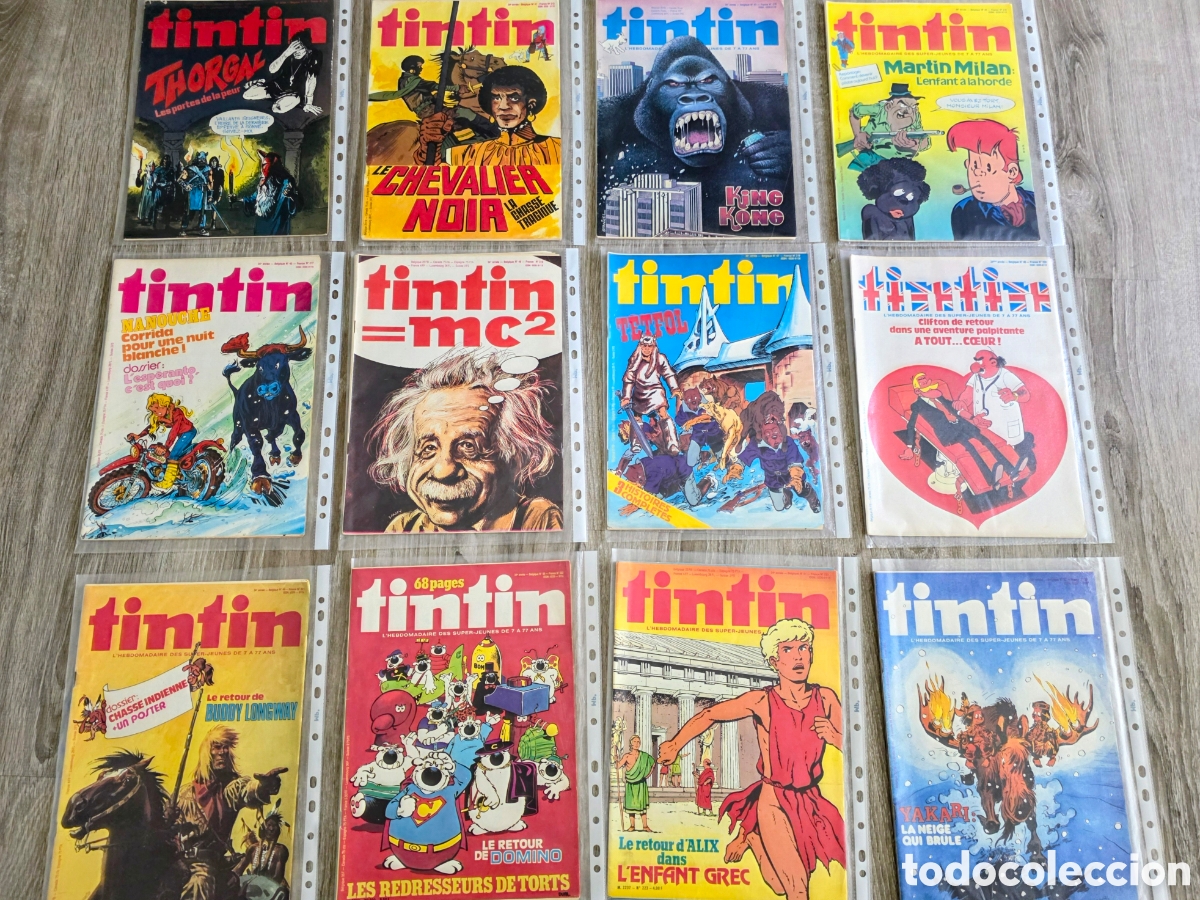 C&oacute;mics: Revistas Tintin vintage lote comics a&ntilde;os 70 80