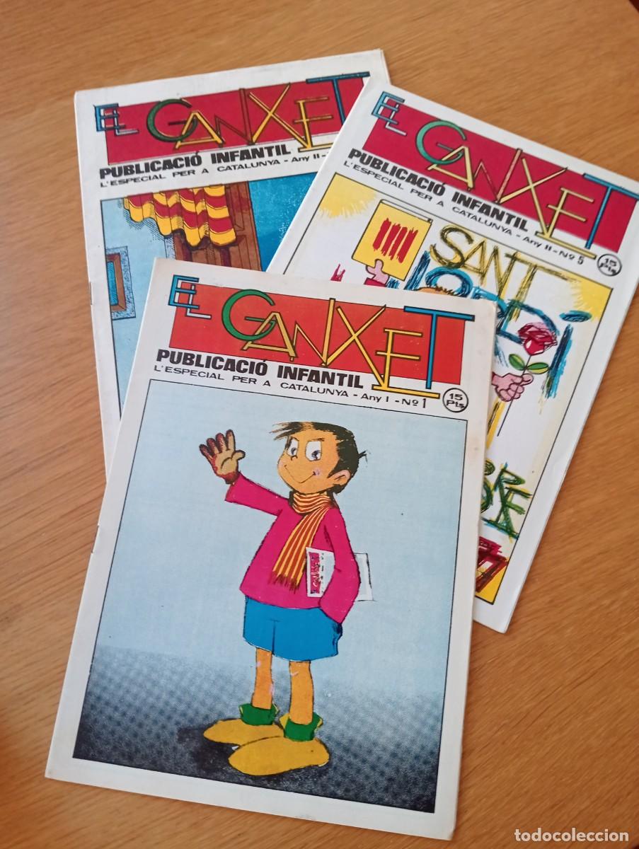C&oacute;mics: LOTE CON 3 EJEMPLARES DE EL GANXET EN CATAL&Aacute;N (DE 11). GRAPA. J. M. GORT. 1976 &ndash; 77.
