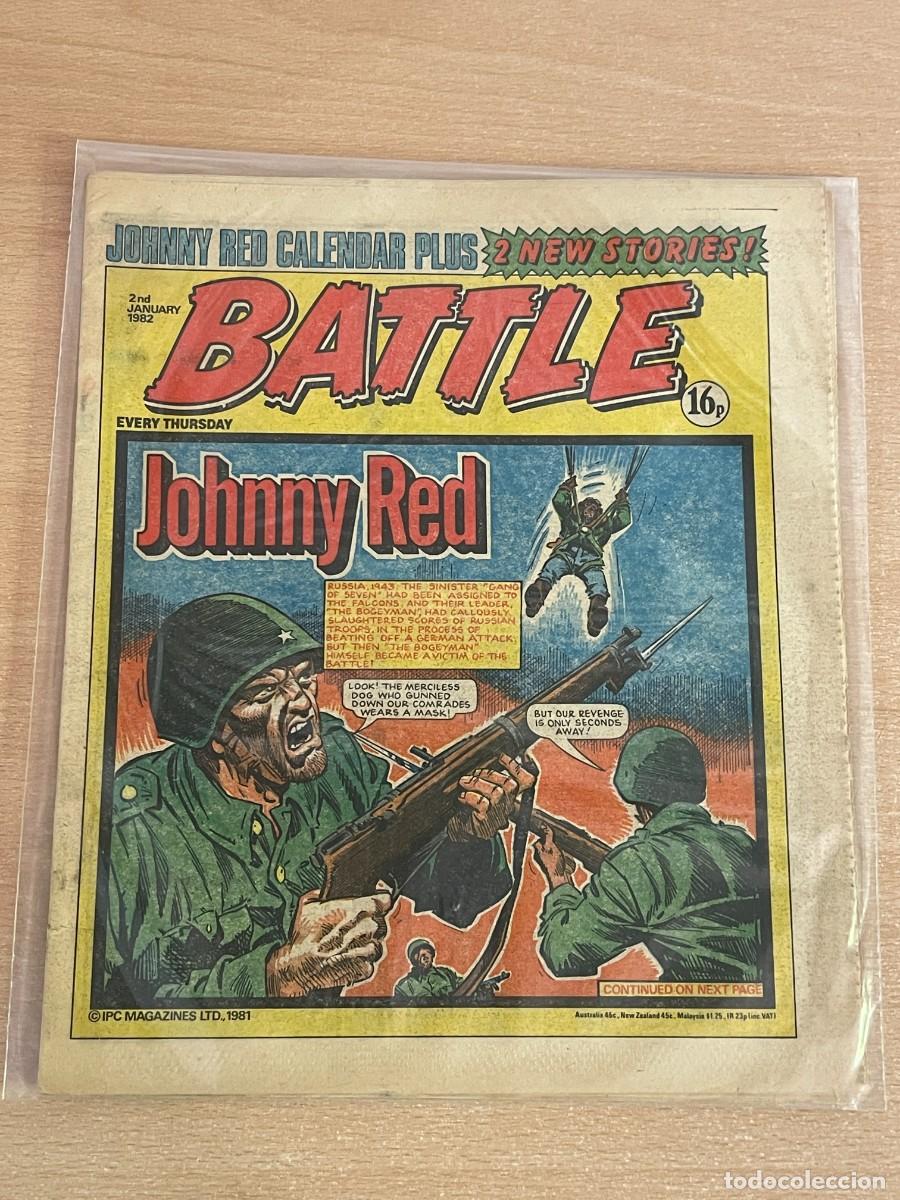 C&oacute;mics: Comic ingl&eacute;s BATTLE Magazine 2nd January 1982 Johnny Red 2 Enero 1982 WWII 2&ordf; Guerra Mundial