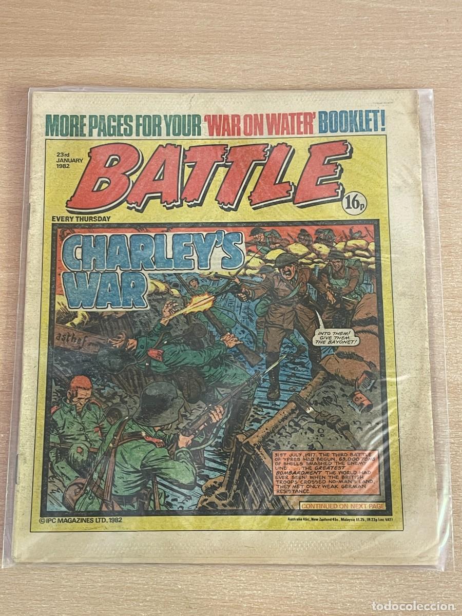 C&oacute;mics: Comic ingl&eacute;s BATTLE Magazine 23th January 1982 Charley's War 23 Enero 1982 WWII 2&ordf; Guerra Mundial