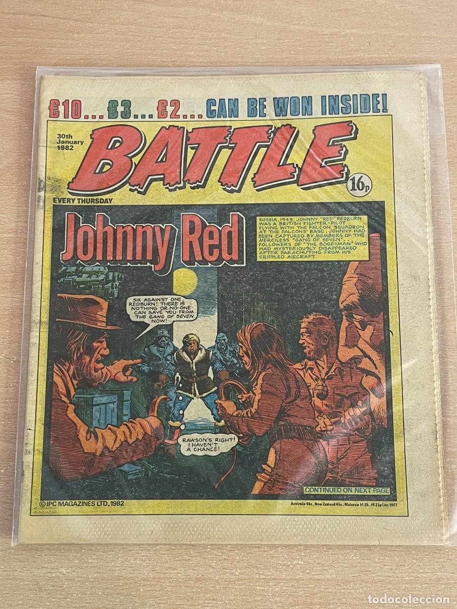 C&oacute;mics: Comic ingl&eacute;s BATTLE Magazine 30th January 1982 Johnny Red 30 Enero 1982 WWII 2&ordf; Guerra Mundial