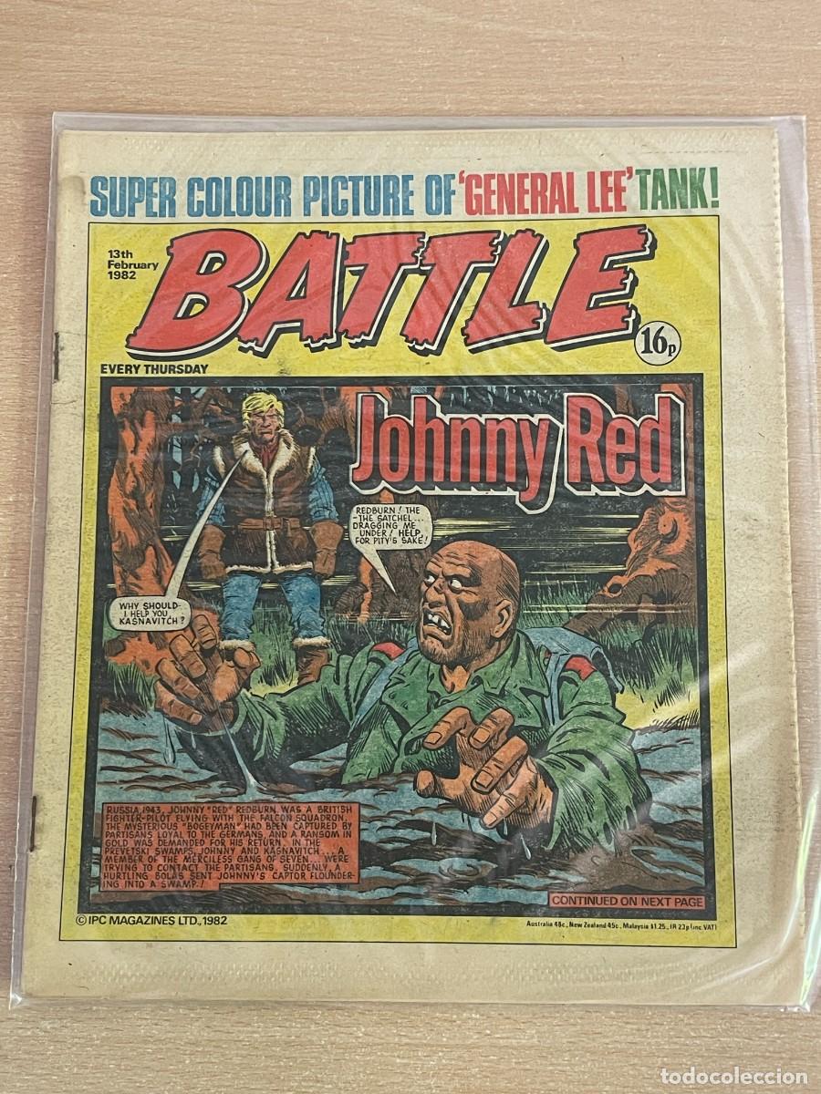 C&oacute;mics: Comic ingl&eacute;s BATTLE Magazine 13th February 1982 Johnny Red 13 Febrero 1982 WWII 2&ordf; Guerra Mundial