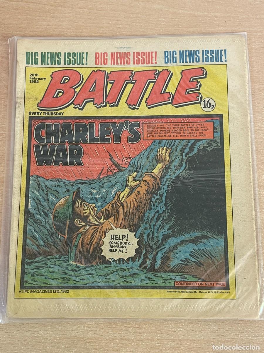 C&oacute;mics: Comic ingl&eacute;s BATTLE Magazine 20th February 1982 Charley's War 20 Febrero 1982 WWII 2&ordf; Guerra Mundial