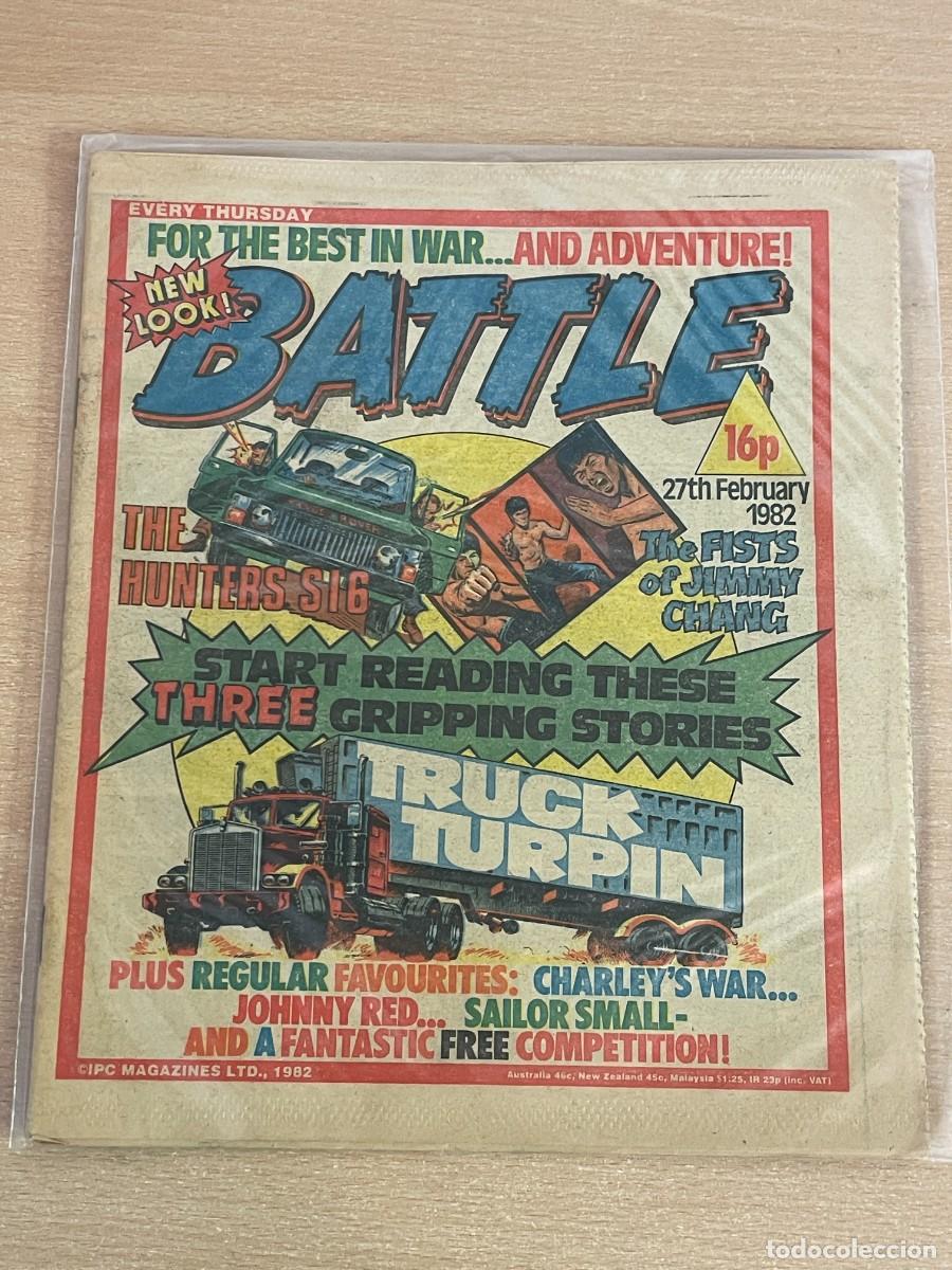 C&oacute;mics: Comic ingl&eacute;s BATTLE Magazine 27th February 1982 Truck Turpin 27 Febrero 1982 WWII 2&ordf; Guerra Mundial