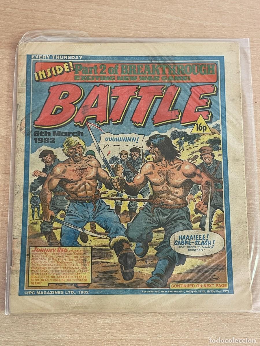 C&oacute;mics: Comic ingl&eacute;s BATTLE Magazine 6th March 1982 Johnny Red 6 Marzo 1982 WWII 2&ordf; Guerra Mundial
