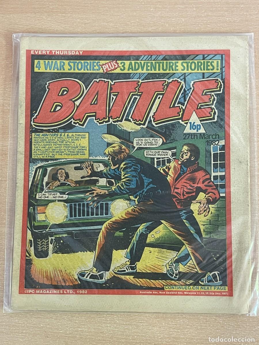 C&oacute;mics: Comic ingl&eacute;s BATTLE Magazine 27th March 1982 The Hunters 27 Marzo 1982 WWII 2&ordf; Guerra Mundial