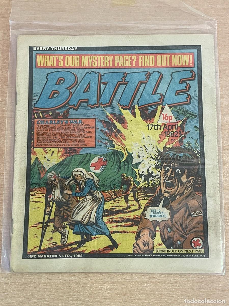 C&oacute;mics: Comic ingl&eacute;s BATTLE Magazine 17th April 1982 Charley's War 17 Abril 1982 WWII 2&ordf; Guerra Mundial